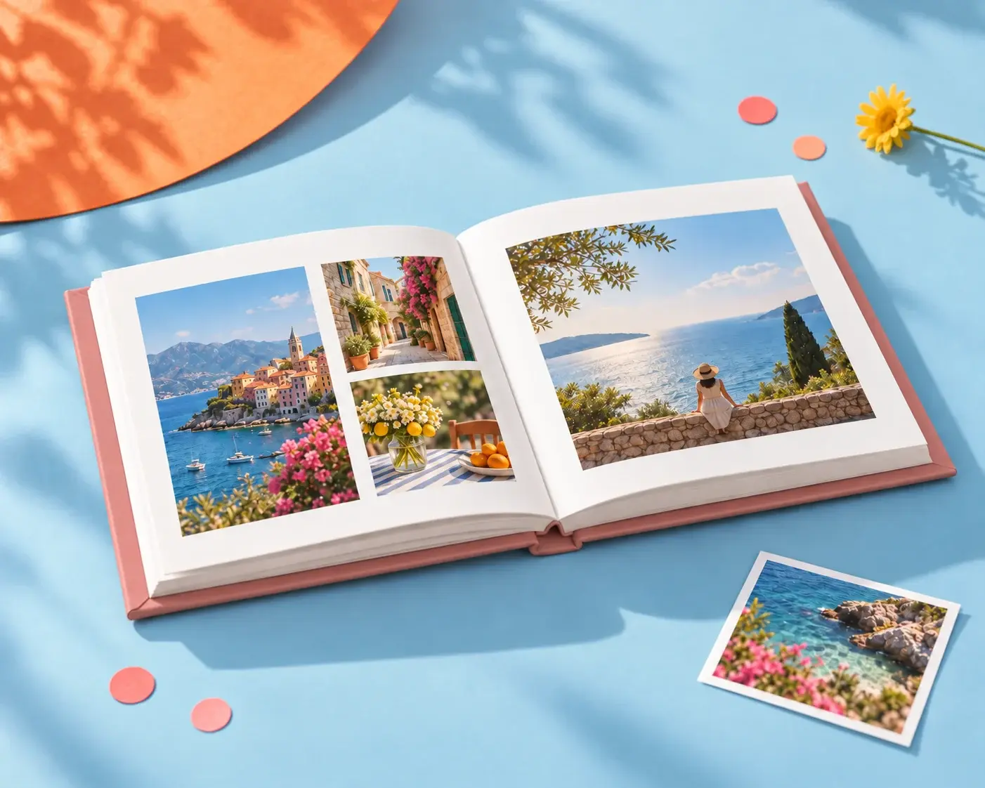 Otvoreni foto album srednje debljine koji predstavlja Classic paket od 24 stranice